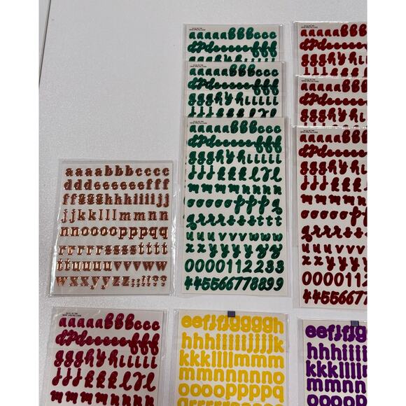 21 Sets Stickabilities Scrapbooking Stickers Letters & Numbers Variety Colors - Picture 7 of 10